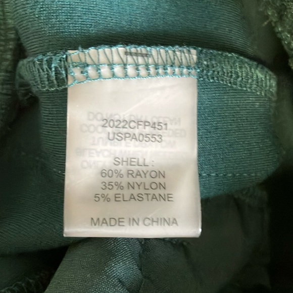 Universal Standard Green Track Pants with White and Black Stripes - Picture 5 of 6